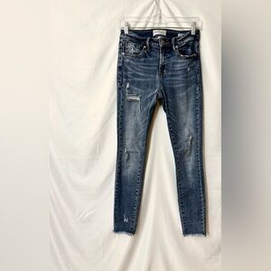 Dear John Gisele Skinny High Rise Ankle Length Distressed Jeans Size 26